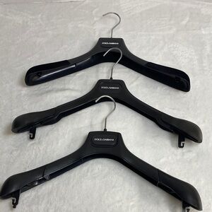 Dolce & Gabbana Elegant Black Hangers Set of 3